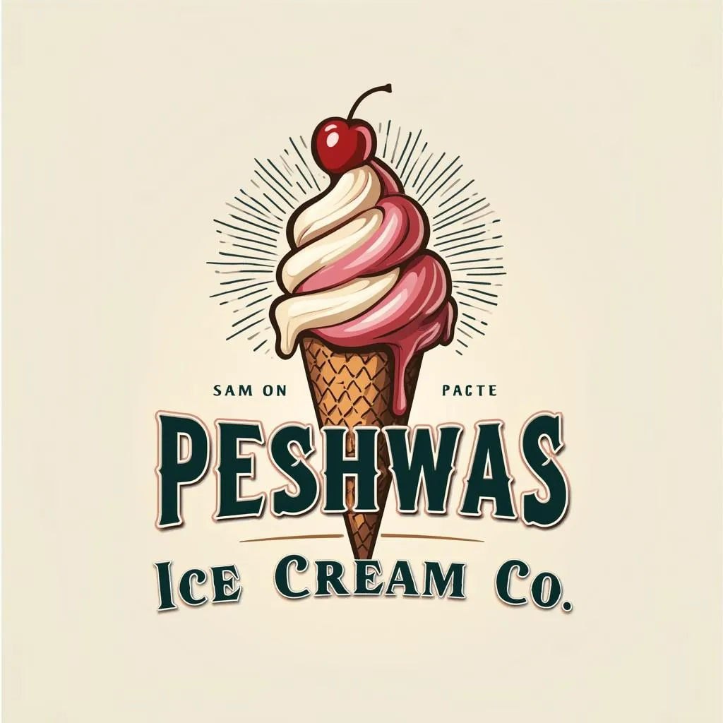 Peshwas Ice Cream Co Logo